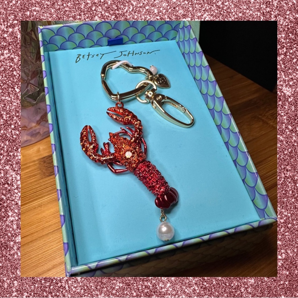 Betsey Johnson Red Lobster Bag Charm/Key Chain 🦞